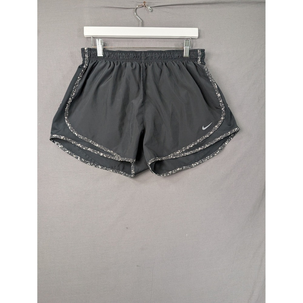 Nike Womens Dry Tempo Running Shorts Black Gray XL